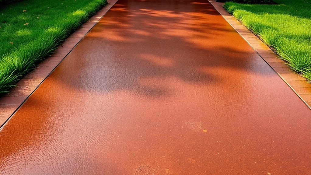 earthy brown driveway appeal