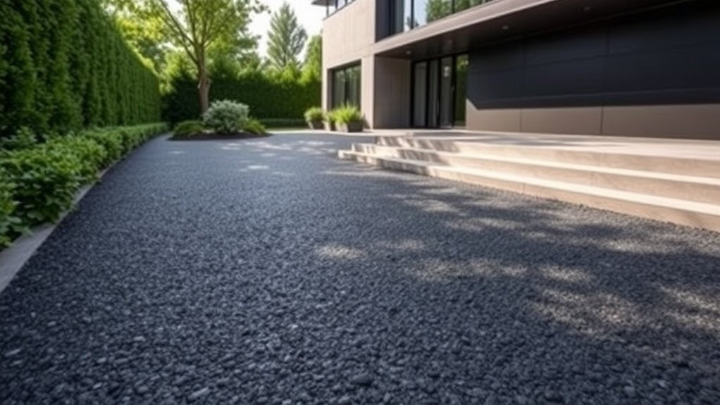 elegant dark resin driveways