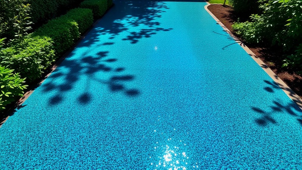 vibrant blues and greens