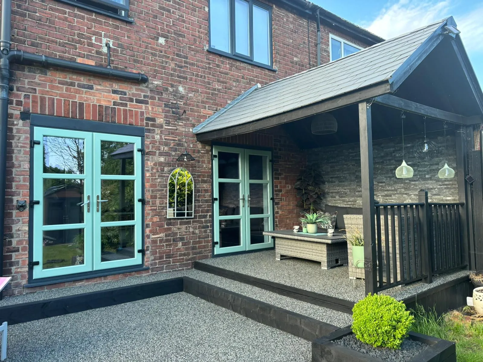 Resin bound patio project in a Manchester back garden