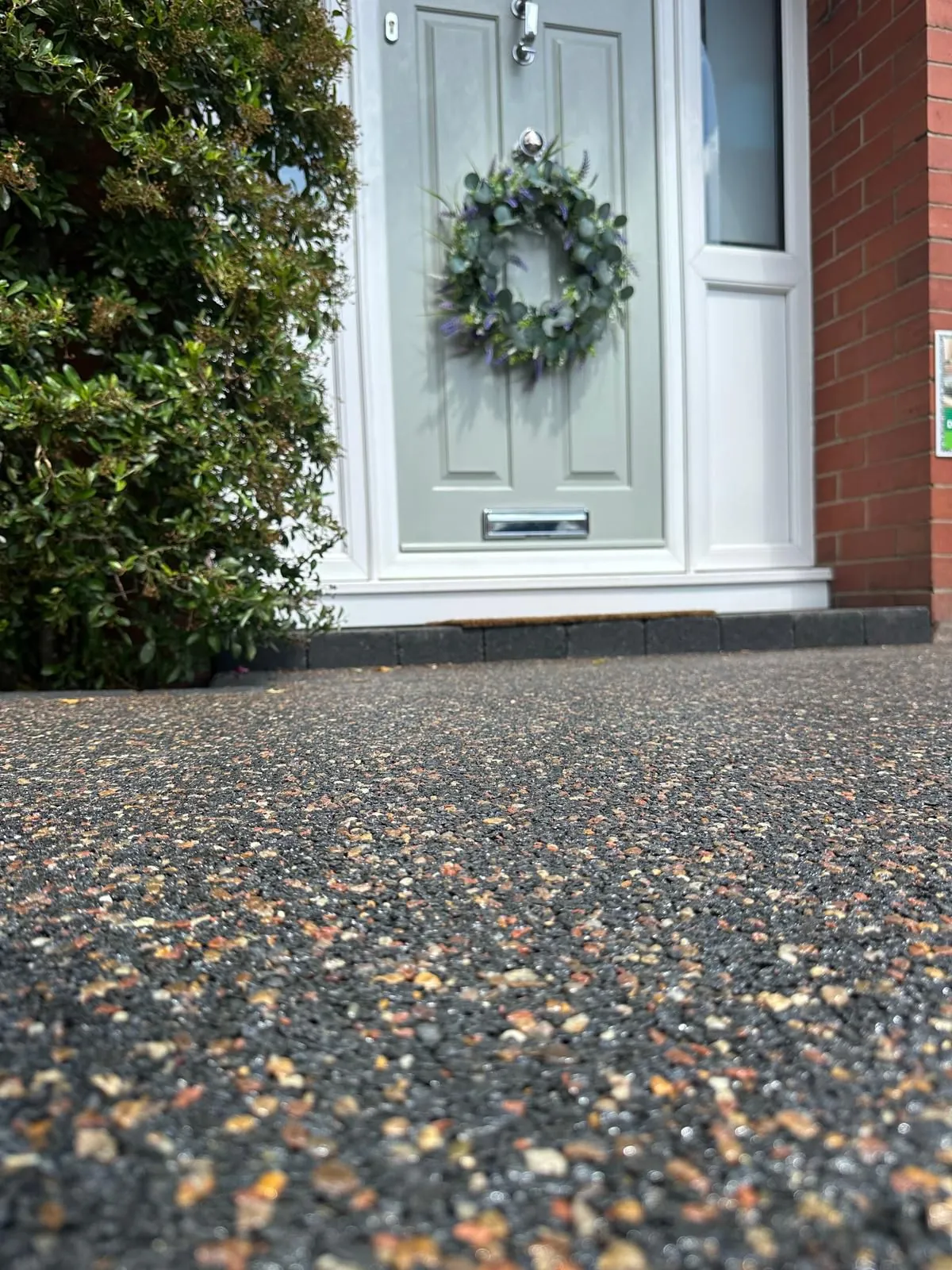 Resin bound gravel driveway detail shot, Manchester